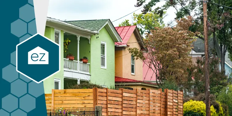 colorful homes at Johnson Village