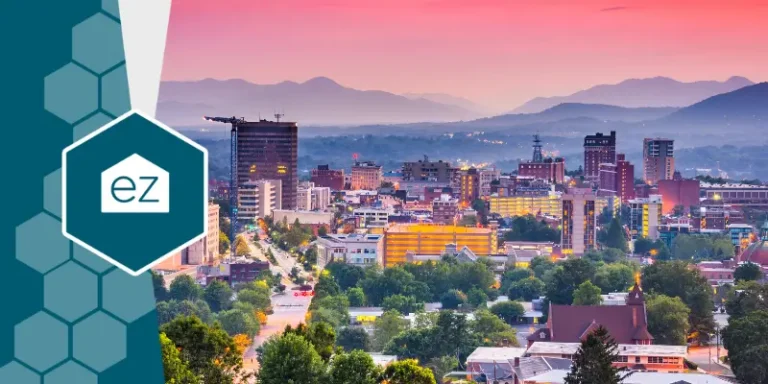 drone view of Asheville City