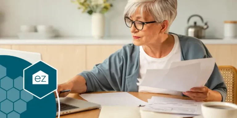 a retiree doing calculations of her tax dues