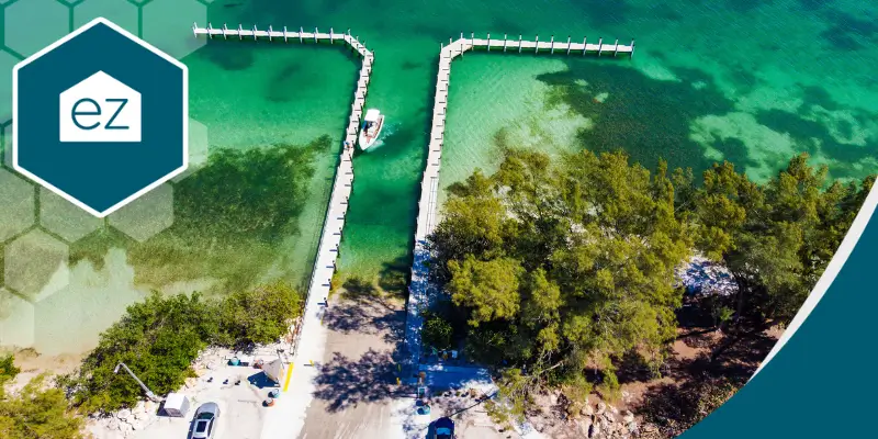 aerial view of Coquina Key Park in Florida