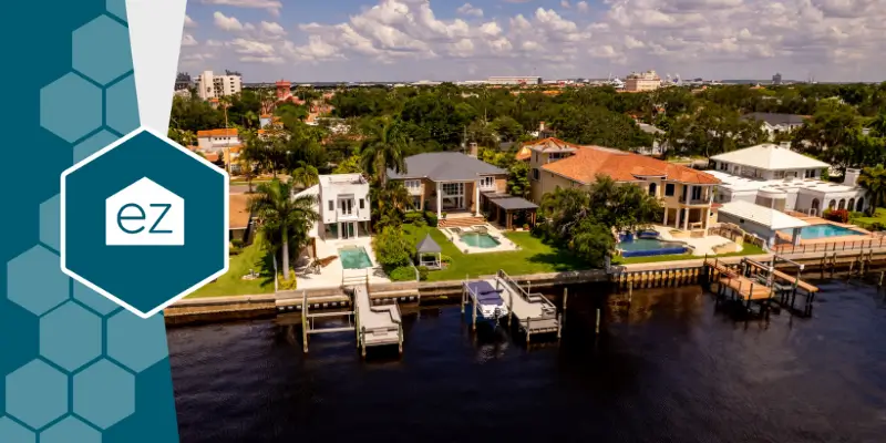 aerial view of mansions in Davis Islands Tampa Florida