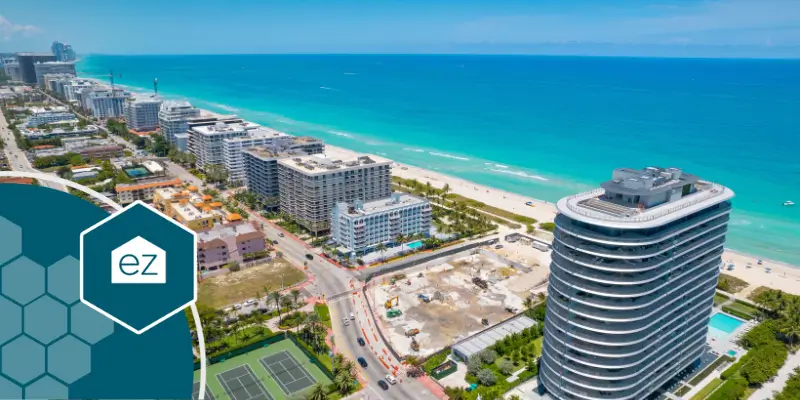 condominiums and apartments near the beach in Miami Surfside