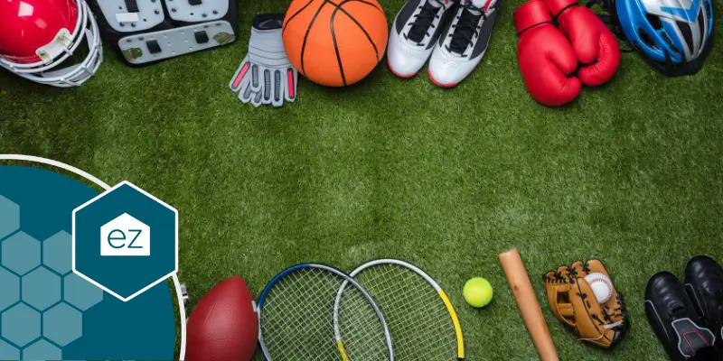 different types of sports equipment