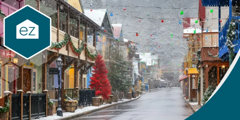 snowy Christmas in Gatlinburg TN