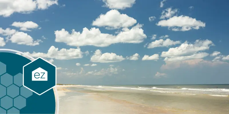 beautiful white sands in Saint Augustine Shores Florida