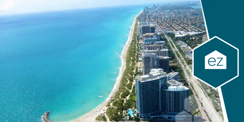Bal Harbour Florida drone view