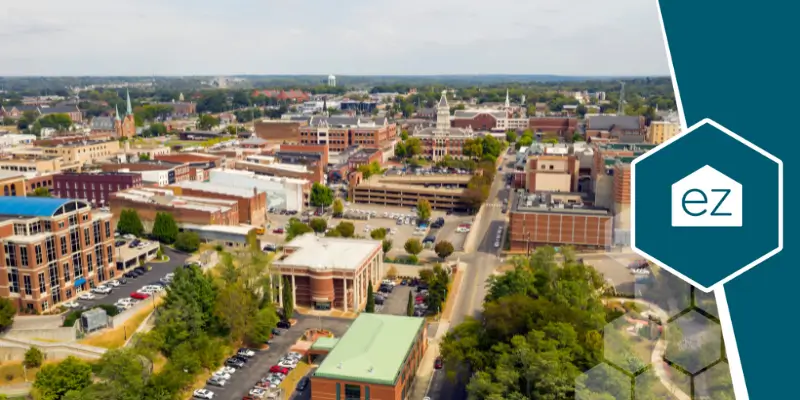 aerial view of the best neighborhoods in Clarksville TN