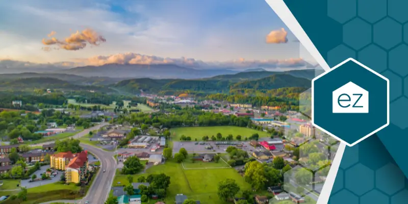 Amazing aerial view of Sevierville TN