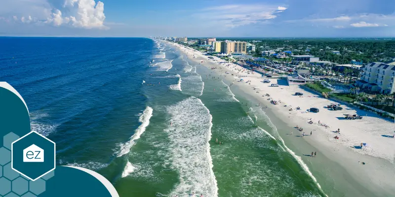 Smyrna Beach Florida drone view