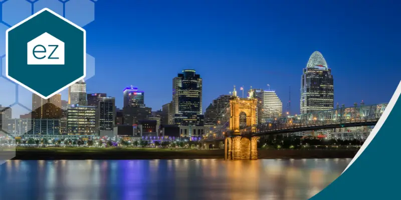 Skyline view of Cincinnati during night time