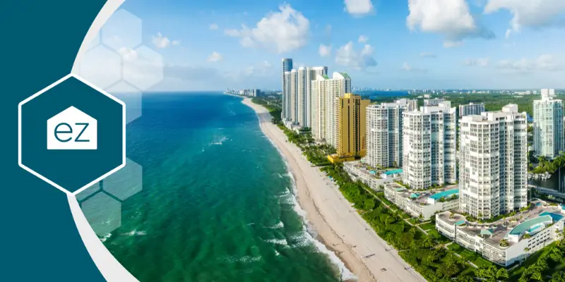 Aerial view of sunny isles beach