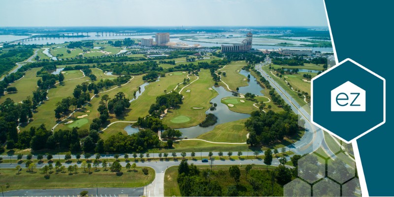 Golf course aerial view in Shreveport LA