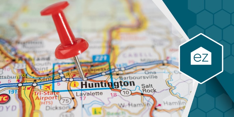 map location of Huntington WV