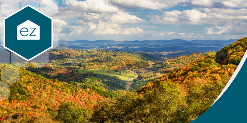 panoramic view of appalachian mountains in West Virginia