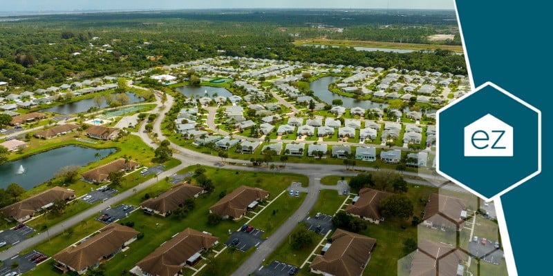 residential real estate aerial view in Port St. Lucie