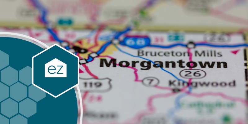 Morgantown West Virginia map location
