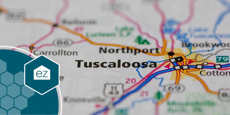 Tuscaloosa exact location in the map