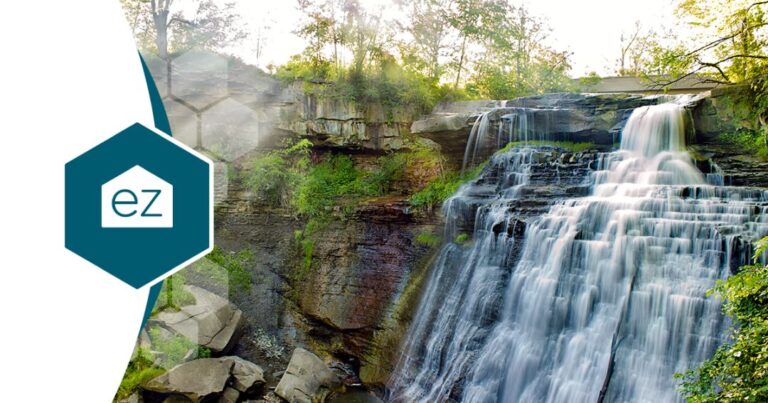 Cuyahoga Valley showcasing a scenic view of waterfalls
