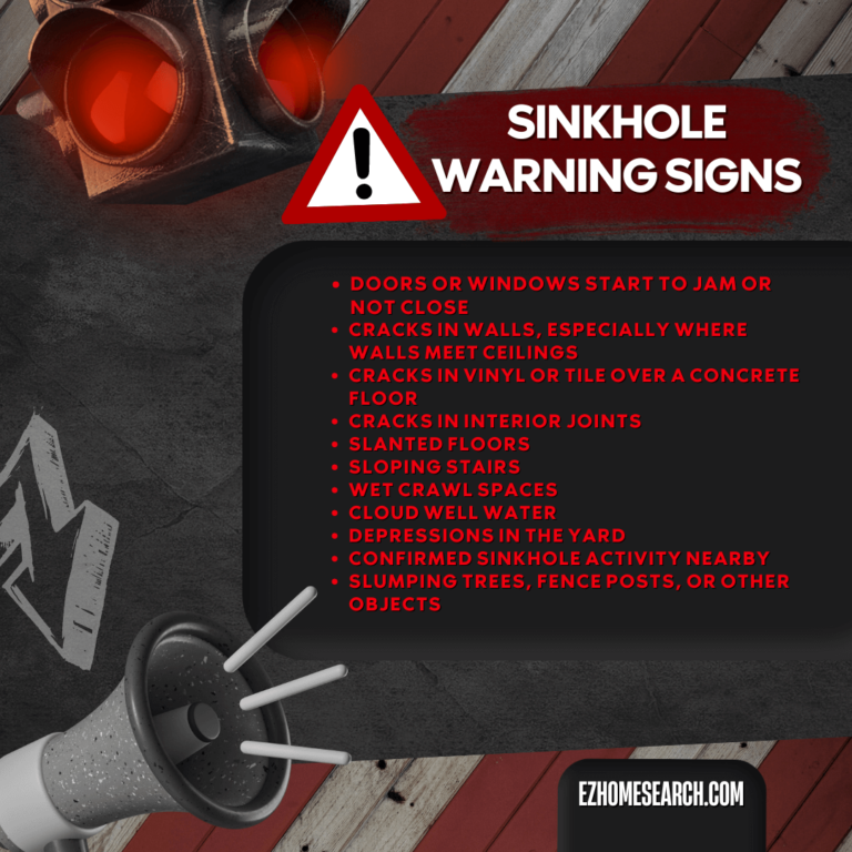 Sinkhole Warning Signs