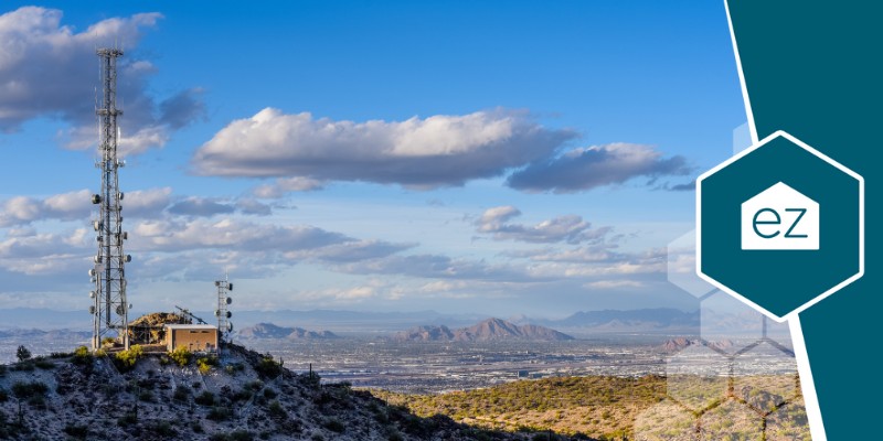 Comms tower overlooking Phoenix AZ