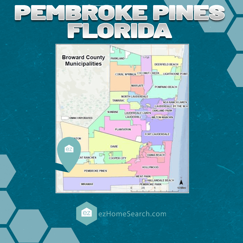 Map location of Pembroke Pines