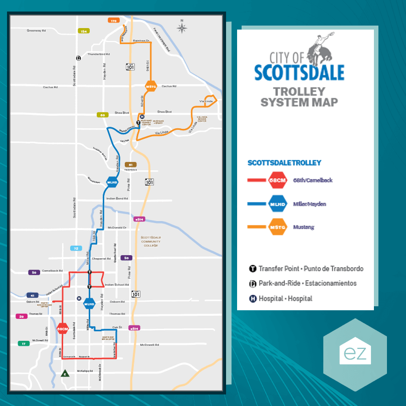 trolley map Scottsdale AZ