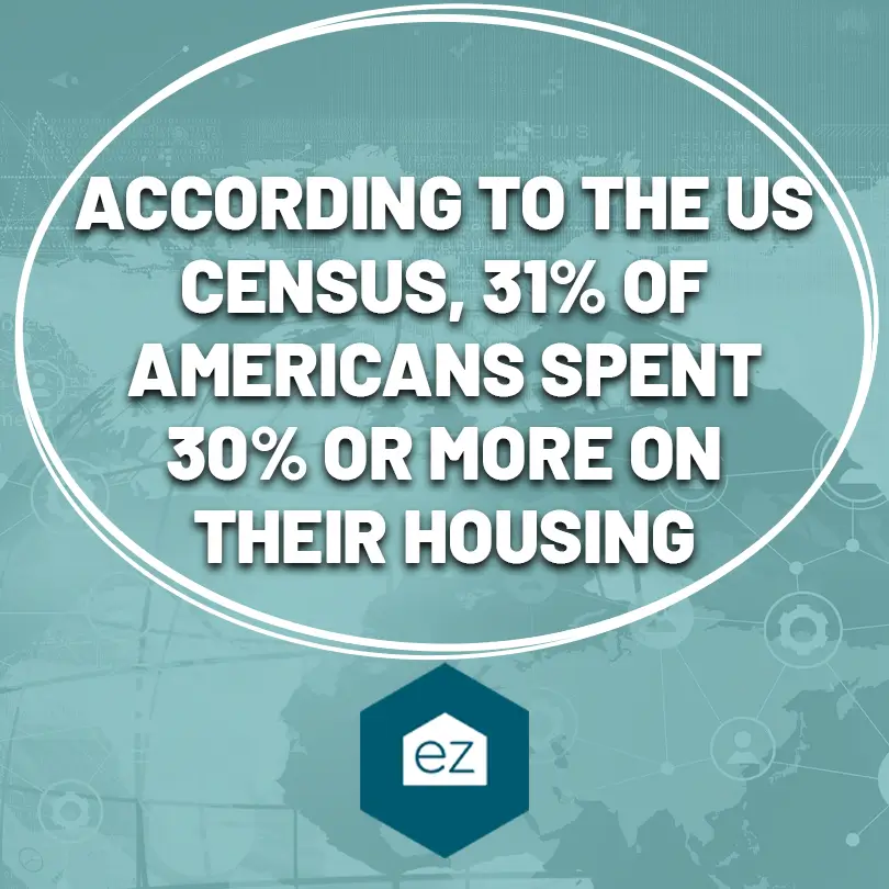 Fact box about average American spent on housing