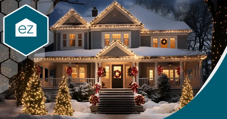 great looking house decorated with bright lights for christmas