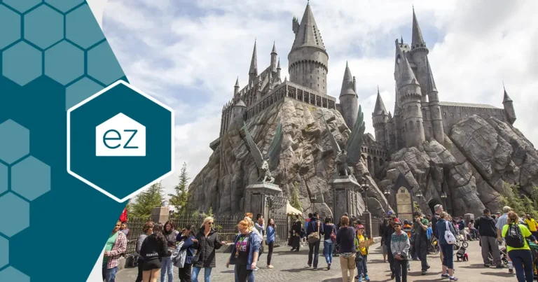 a castle in Harry Potter World in Universal Studios