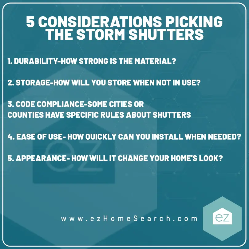 5 Considerations in Picking the Storm Shutters