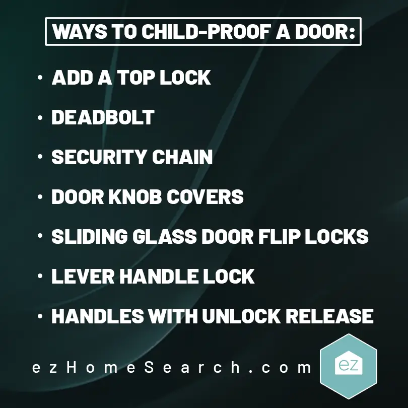 list of ways to child-proof a door