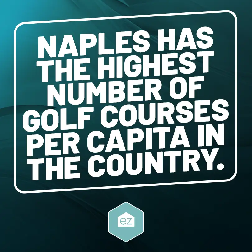 fact box about Naples having the highest number of golf courses per capita in the US