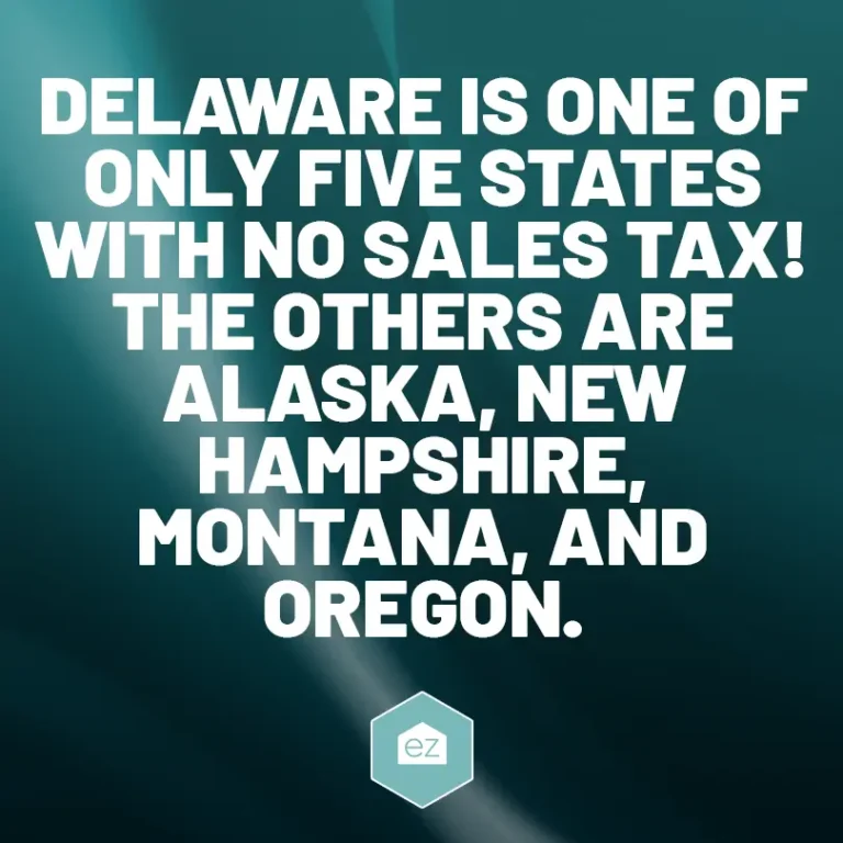Fun facts about Delaware as one of the five states with no sales tax.