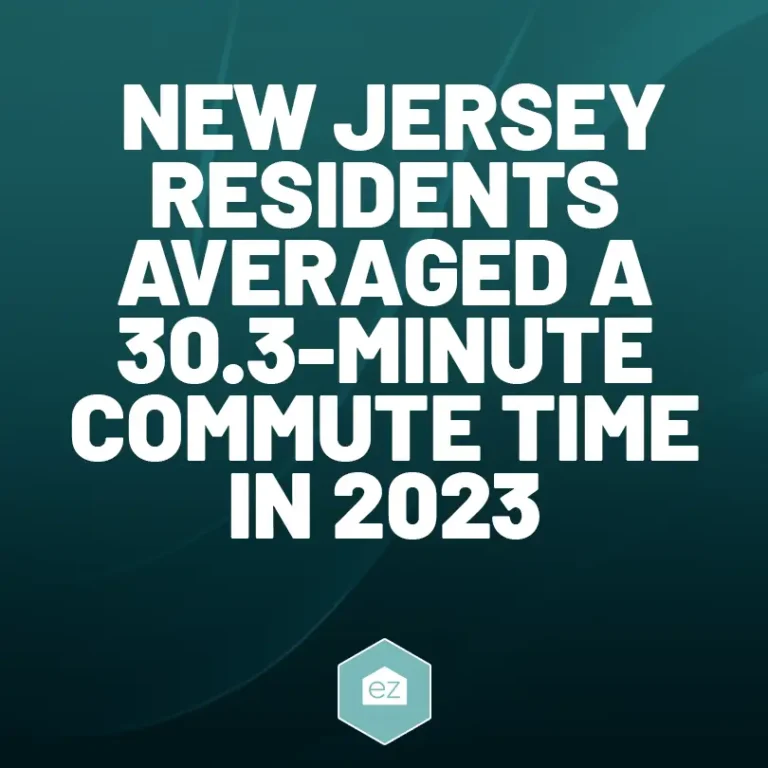 New Jersey residents averaged a 30.3-minute commute time in 2023