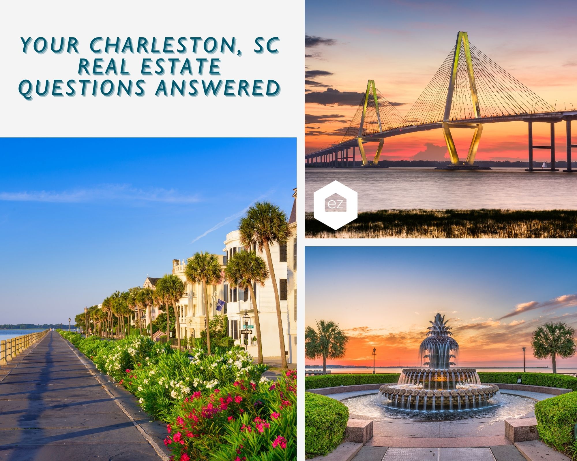 Photos of Charleston South Carolina downtown, and Charleston Bridge