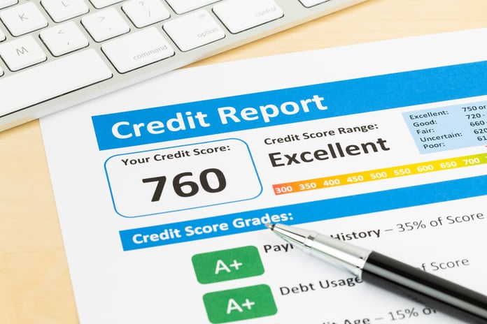  A sample of a credit report