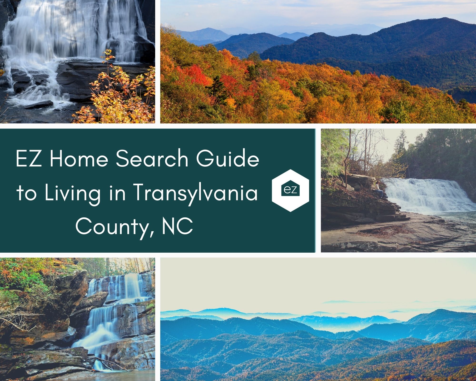 Photos taken from Transylvania County, NC with waterfalls and mountains
