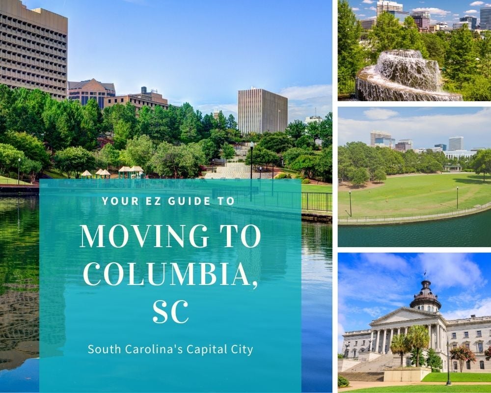 Photos from Columbia South Carolina with buildings, trees, and skyline
