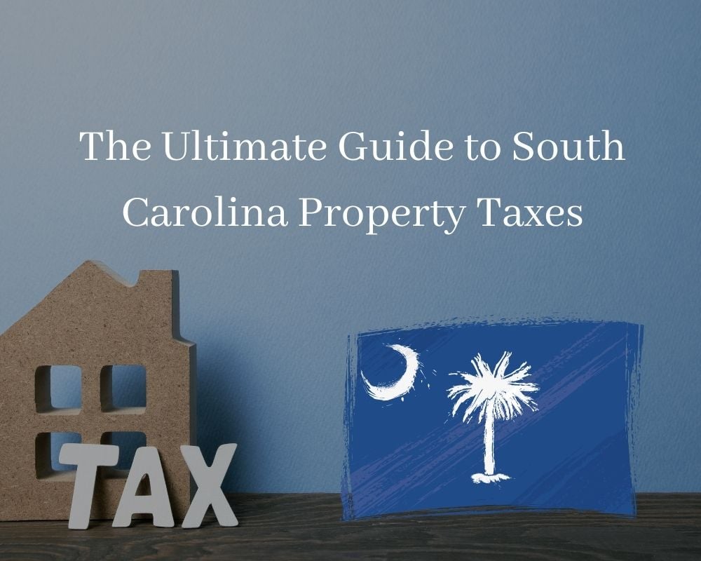 Tax and house model with South Carolina State Flag