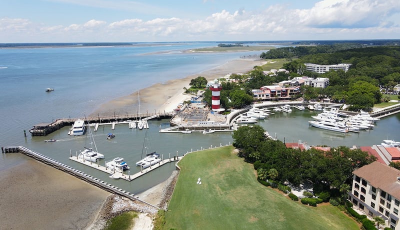 Aerial View of the Hilton Head Island Lighthouse