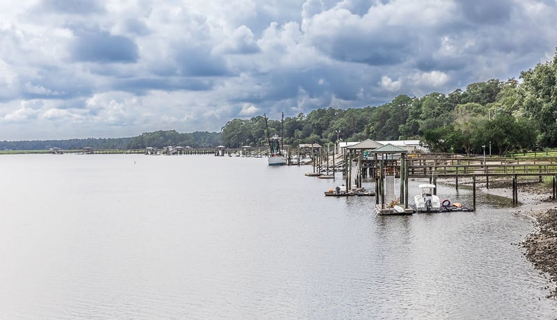 Boats docked in Bluffton, South Carolina