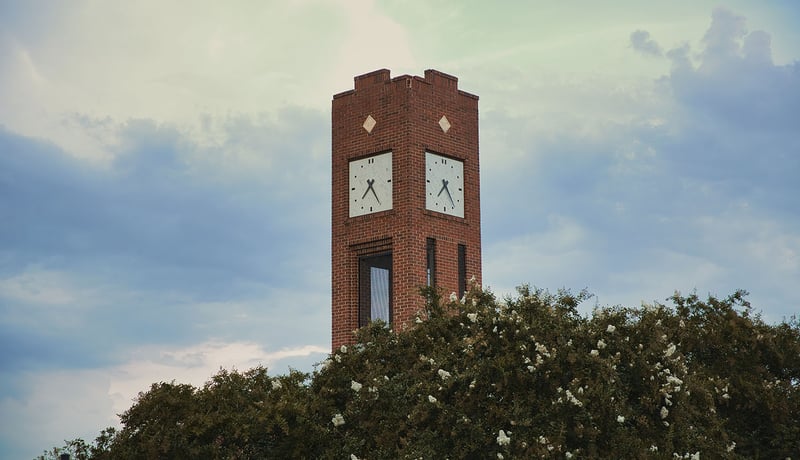 Clock tower in Simpsonville, South Carolina