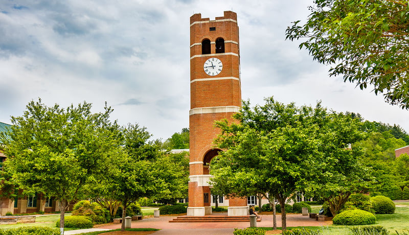 Clock Tower in Cullowhee, North Carolina